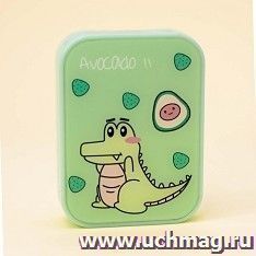 Контейнер для линз "Dino-avocado"