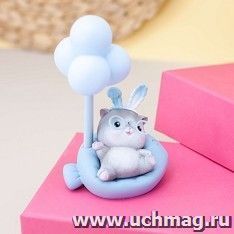 Ночник "Cat with balls", голубой