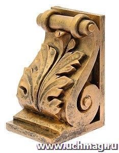 Подставка для книг "Абстракция", бронзовый