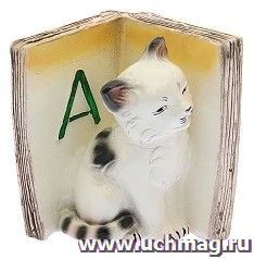 Подставка для книг "Котята - А", бордо