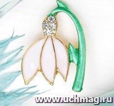 Брошь "Подснежник", в золоте