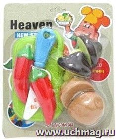 Набор овощей с ножом