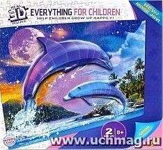 Объемный пазл "Дельфины" 3D, 250 деталей