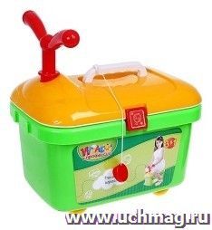 Игровой набор-каталка 3 в 1 "Моя школа", 18 предметов, с проектором, со световым эффектом