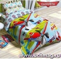 Комплект постельного белья "Дасти". Самолеты, 1,5 спальный
