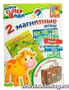 Игра настольная с магнитами "Ферма. Путешествие кота"