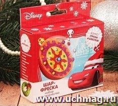 Новогодний ёлочный шар с фреской "С Новым Годом!" Тачки
