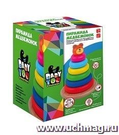 Игрушка деревянная "Пирамида Мишка"
