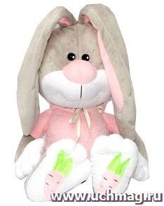 Игрушка мягкая. Заяц "Морковкин", серый, 60 см.