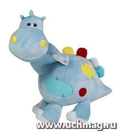 Игрушка мягкая "Дракончик Дино", малый, голубой, 50 см.
