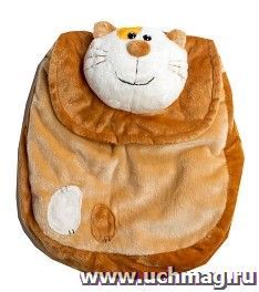 Игрушка мягкая "Котик-рюкзак", 35 см.