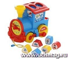 Игрушка-сортер "Логический паровозик. Смурфики" №1