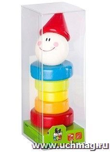 Игрушка деревянная "Пирамидка Клоун"