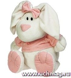 Игрушка мягкая "Белый кролик", сидячий, 23 см.