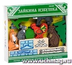 Конструктор деревянный "Сказки". Зайкина избушка, 24 детали