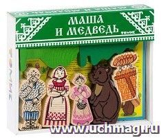 Конструктор деревянный "Сказки". Маша и Медведь, 17 деталей