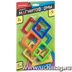 Магнитный конструктор "МАГНИТОФОРМЫ" Bondibon, 6 квадратов