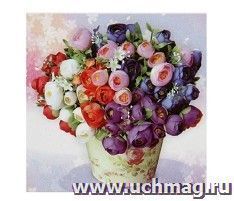 Мозаика алмазная "Яркий букет", 30*30 см