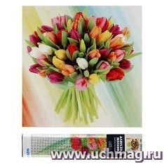 Мозаика алмазная "Букет тюльпанов", 30*30 см