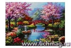 Мозаика алмазная с картиной по номерам 2 в 1 "Весенние пейзажи", 40*50 см