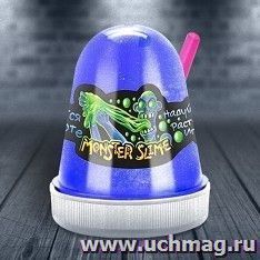 Слайм Monsters Slime "Светится в темноте", синий