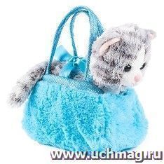 Игрушка мягконабивная "Котик в сумочке-переноске"