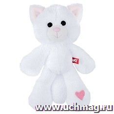 Игрушка мягконабивная "Котенок Бася", белый